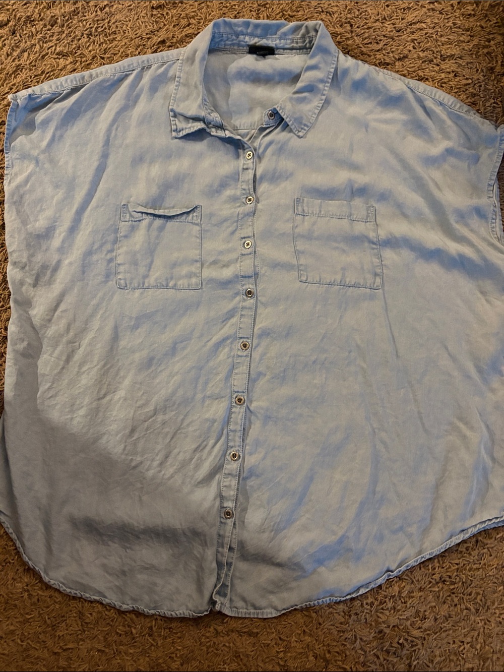 torrid Pale Blue Short Sleeve Button-Down Shirt - Picture 5 of 6